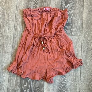 Pink Lily Strapless Romper